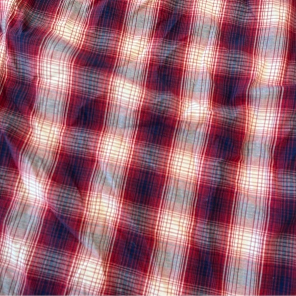 C.E. Schmidt workwear red navy plaid button down short sleeve size 2XLT - Picture 7 of 8